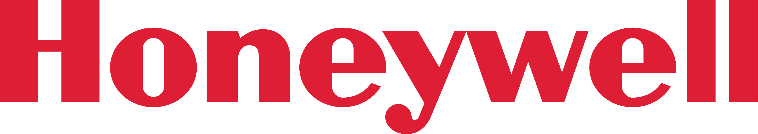 Red honeywell logo with stylized text on a white background.